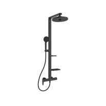 Coloană de duș Ideal Standard CeraFlow Alu+, cu baterie termostatată CoolBody, negru mat
